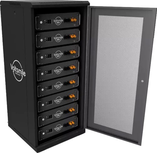 Voltsmile Batterij-rek | Patchkast  30U  Max. 40 Kwh vermogen - max 8  stuks Voltsmile V10 Classic 5,12kwh